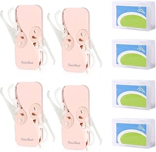 4Pcs Portable Travel Flosser with 248 Floss Picks, Reusable Travel Dental Floss Dispenser, Floss Pick Cases, Floss Stick Organizers, Flosser Storage Box for Travel (Pink)