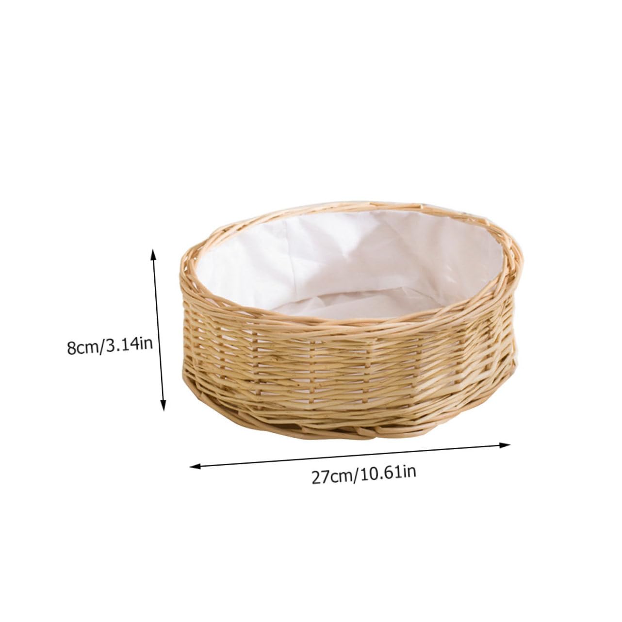 Cabilock 1 Set Natural Rattan Storage Basket Woven Food Container for Snacks Fruits and Bread and Versatile for Kitchen Bakery and Home Organization