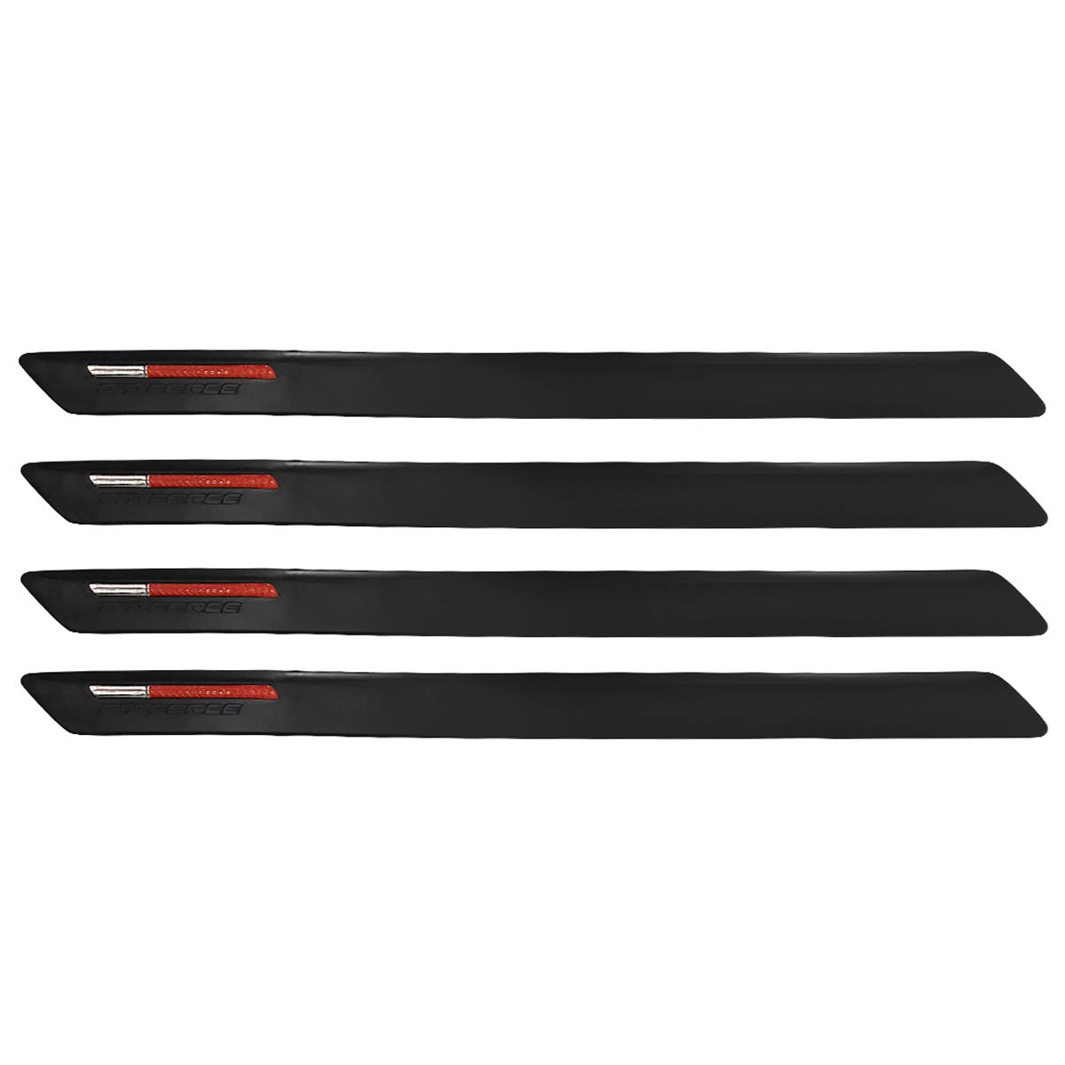 Kingsway Carex GT Force Car Bumper Guard / Anti-Collision Protector / Scratch Guard, Strong & Durable, Universal Use for Jeep Compass 2017 - 2020, GT Force, Pack of 4 Pcs - Black