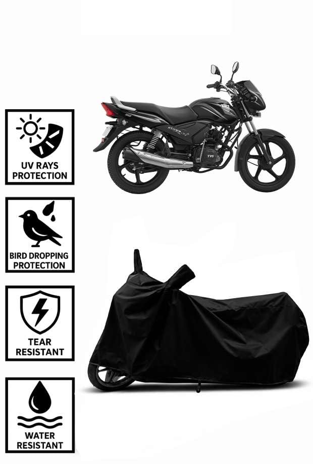 Image of Heavy Duty Waterproof Scooty & Bike Cover for Tvs Star City Plus - UV Resistant, Dustproof & Rain Protection, All-Weather Outdoor Cover for Bikes & Scooty with Buckle Straps