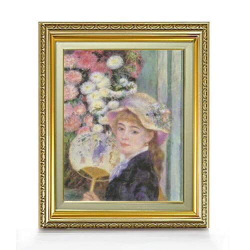 Amazon.co.jp: ルノワール 団扇を持つ少女 F6 油絵直筆仕上げ｜ 絵画 6