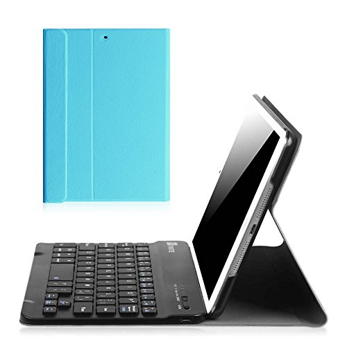 Fintie SlimShell Keyboard Case for iPad Mini 1/2 / 3 - Lightweight Cover with Magnetically Detachable Wireless Bluetooth Keyboard, Blue