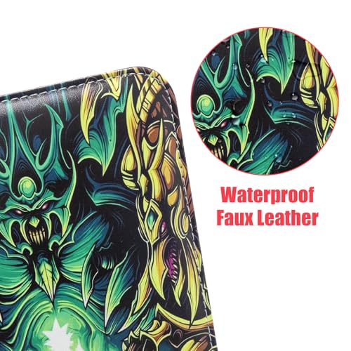 WTVIDAS 4 Pocket YuGiOh Trading Card Binder for YuGiOh Cards with 60 Sleeves up to 480 Cards,Waterproof Card Storage Book with Removable Sleeves for YuGiOh Booster Box and TCG Cards