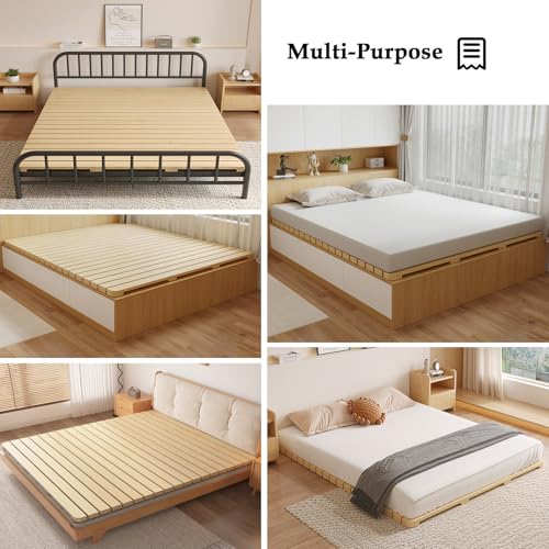 Lattenrost, tragbares Klappbett, Lattenrost in den Größen Full/King/Queen/Twin, Faltbare Matratze und hölzernes Bunkie-Brett für Fußböden, Bettbretter für unter die Matratze mit Anti-Rutsch- – Bild 8