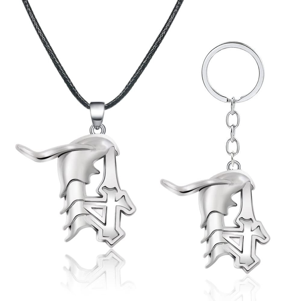 FunBoatFunBoat Grimmjow Anime NO.6 Charm Keychain - Ulquiorra Cifer NO.4 Necklace - Christmas Gifts for Kids Girls Teens Women Men