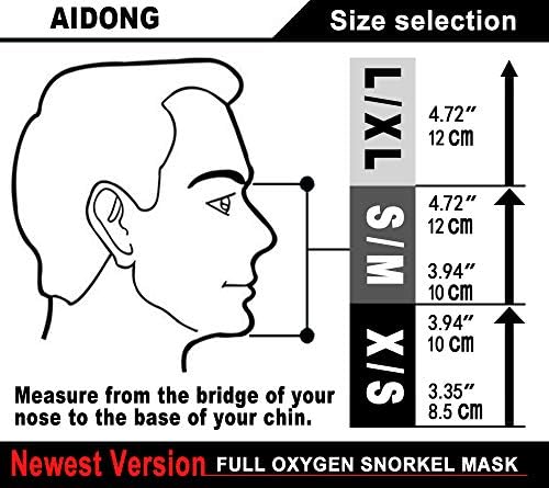 aidong Full Face Snorkel Mask,Upgraded Breathing System,Allows You to Breathe More Fresh Air While Snorkeling.180 Panoramic Anti-Fog Anti-Leak with Detachable Camera Mount for Adult Kids