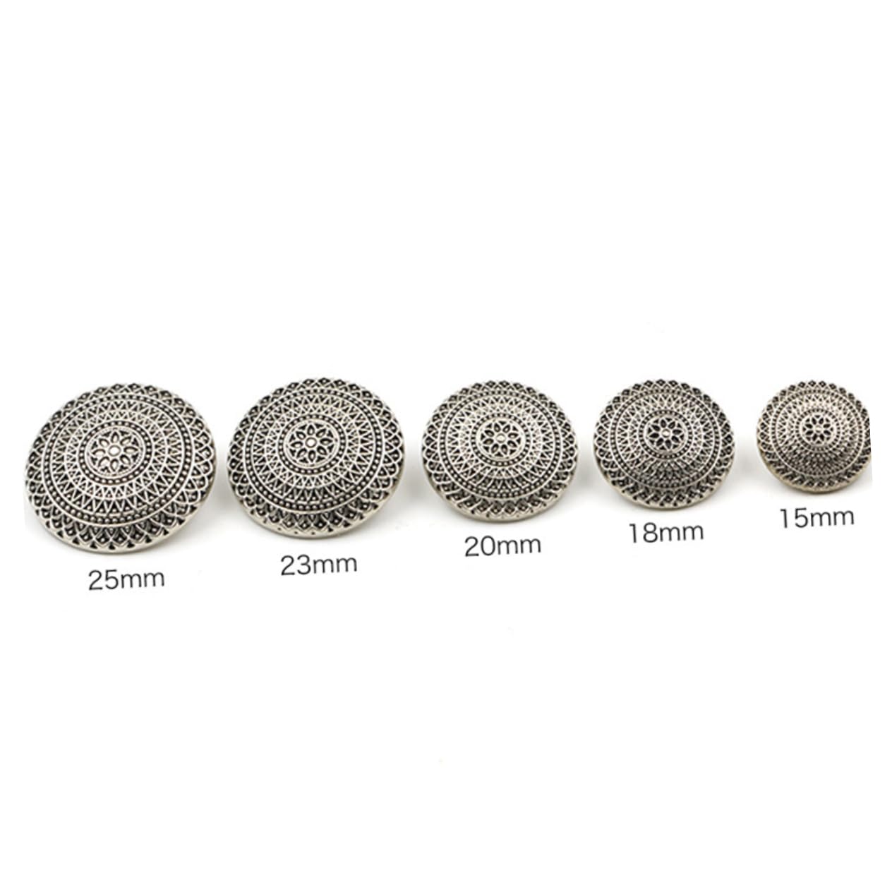 Bottoni Metallici Retrò per Cappotto 25mm Argento 100 Pezzi