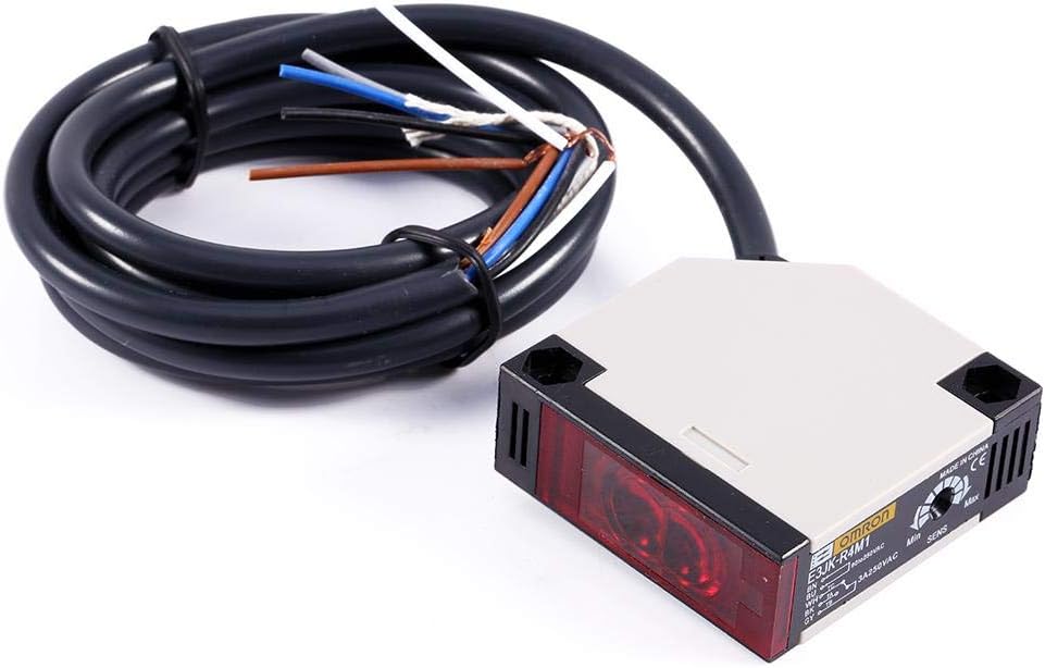 Indoor Outdoor Wall Mounted Photoelectric Sensor Switch AC 90-250V 3A E3JK-R4M1 Retroreflective Photoelectric Beam Sensor Proximity Switch Sensor