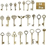 ► Die Skelett Schlüssel sind aus Legierung gefeerrtigt, Farbe: Antique Bronze. Größe: 5 cm bis 9 cm lang.