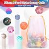 Pllieay 24 Pieces Bouncy Balls, 8 Styles Bouncy Balls for Kid, 32 mm High Bouncing Ball with Storage Bag ffor Kids Party Favors, Space Toys for Kids, Bag Filling