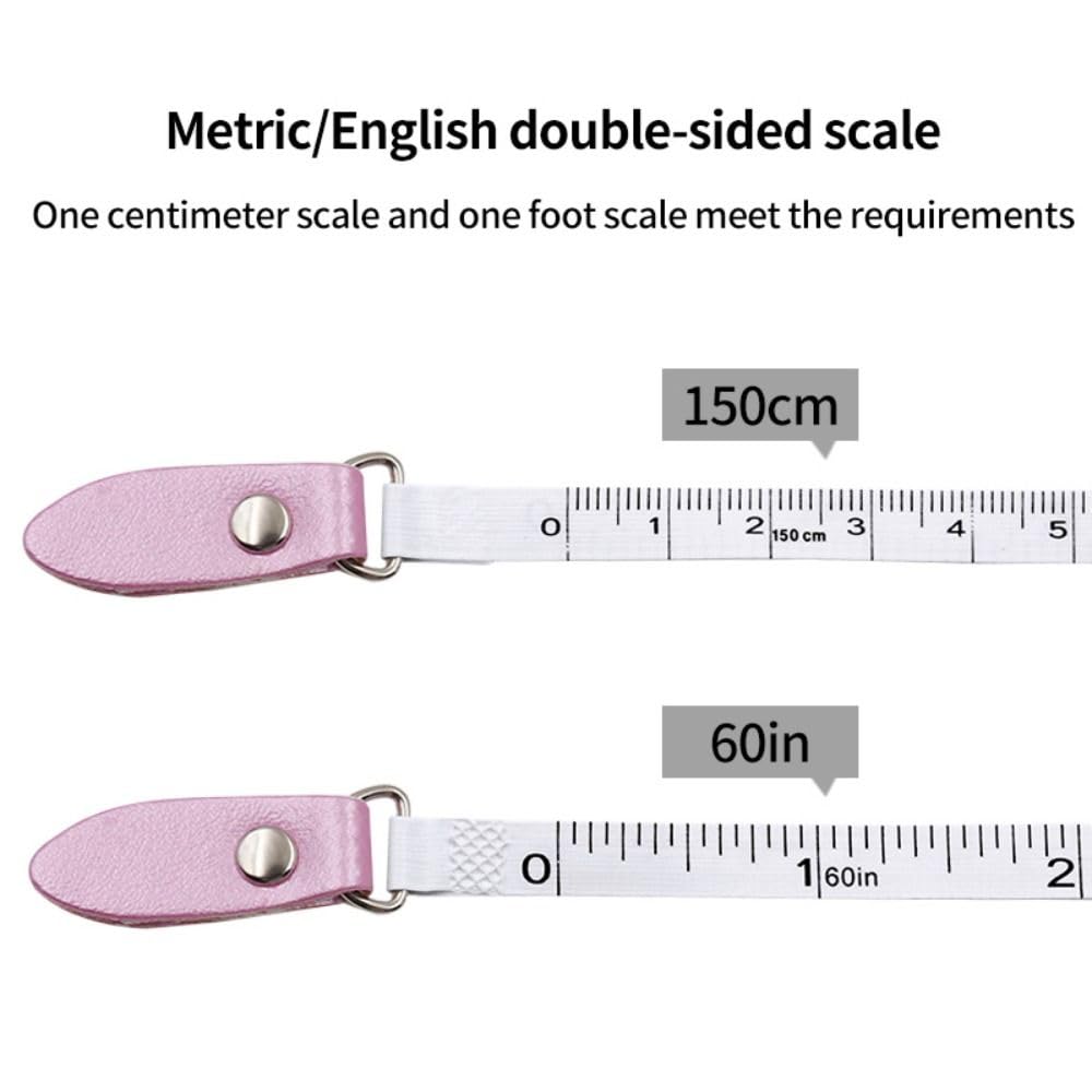 150 cm 60 "Cinta de Regla retráctil Cinta métrica de Cuero Herramienta de medición de Cinta de Rollo portátil retráctil automático(Silver)