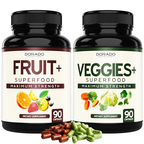 Fruit and Veggies Supplement (180 Capsules) Superfood Fruits and Vegetables