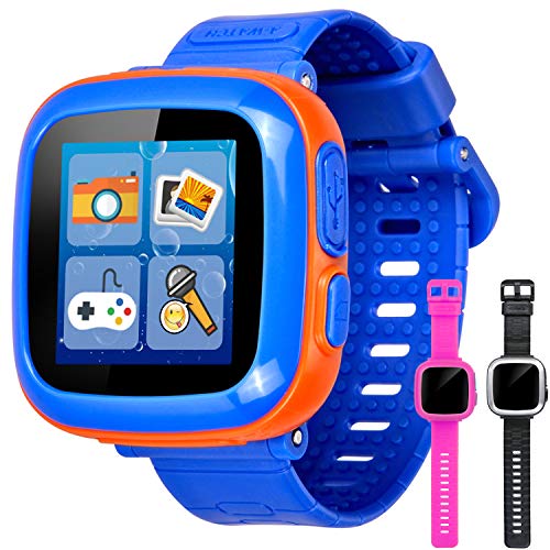 GBD Game Smart Watch for Kids Girls Boys Student Toddlers Wrist Digital Watch with Pedometer 1.5" Touch 10 Games Alarm Clock Electronic Learning Game Toys for Kids Valentines Birthday Gifts (Blue)