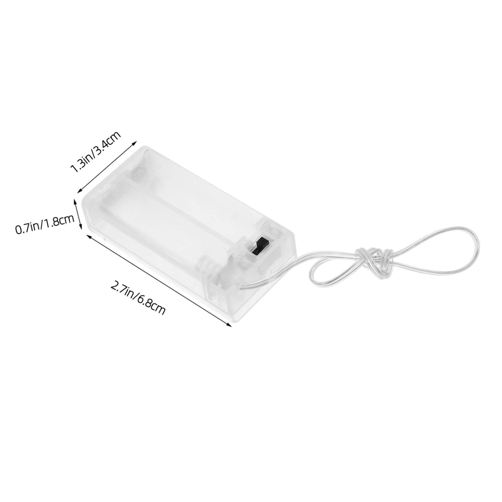 BESPORTBLE 10pcs String Transparent Battery Holders for String Lights Battery Case with Switch Compatibility Compact Portable for Use