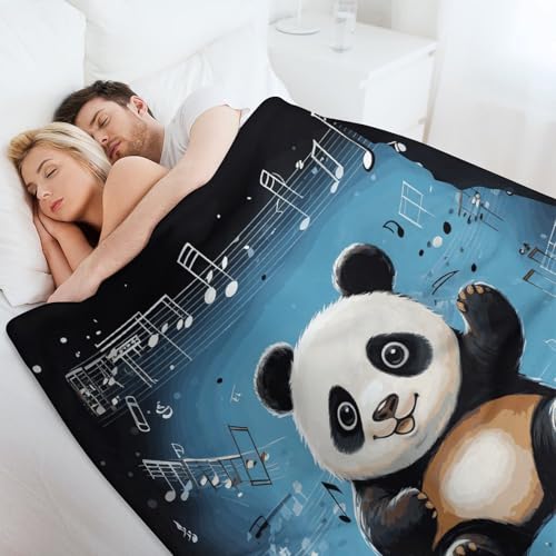 Couverture en molleton pour canapé et lit motif panda - 7