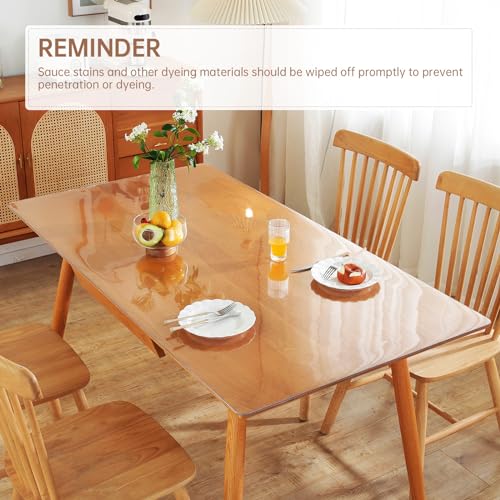Warmstar Clear Table Protector, 2mm Thick, 12 x 40 Inch Table Cover, Desk Mat for Coffee Table, Dining Room - Image 4