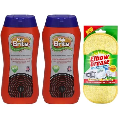 Hob Brite Cleaner Cream with Scrubbing Pad Cover
