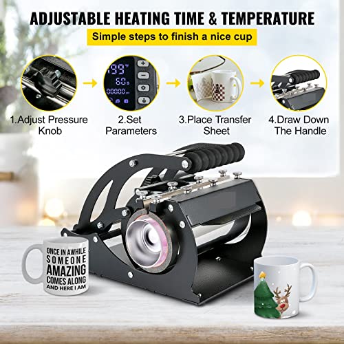Prensa térmica para tazas 11oz y 20oz con pantalla LCD miniatura 5