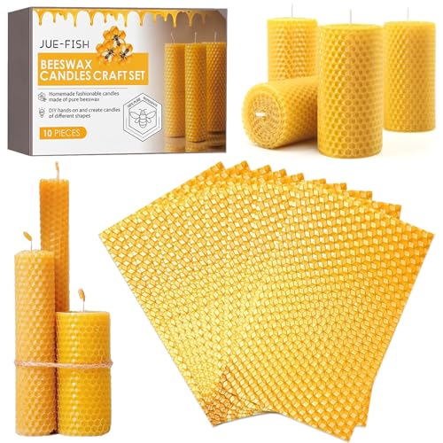 Auzlya 10 Stück Bienenwachsplatten,Kerzen Selber Machen...