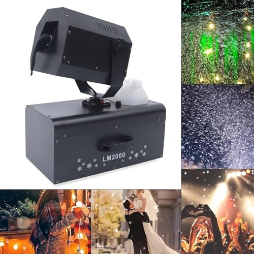 Máquina de nieve de 2000 W, con cabeza oscilante de 90°, control remoto y panel manual, cubre 30 m2 y pulveriza continuamente, ideal para heladerías y bares de snacks miniatura 5