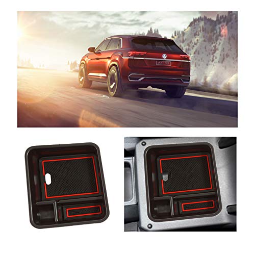 YEE PIN Centre Console Organizer Tray Armrest Tray Compatible with T-Cross 2019, Secondary Storage Box Insert Glove Compartment Car Accessories