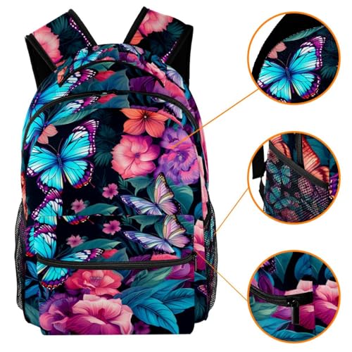 Sac à dos d'école multicolore taille unique avec porte-bouteille