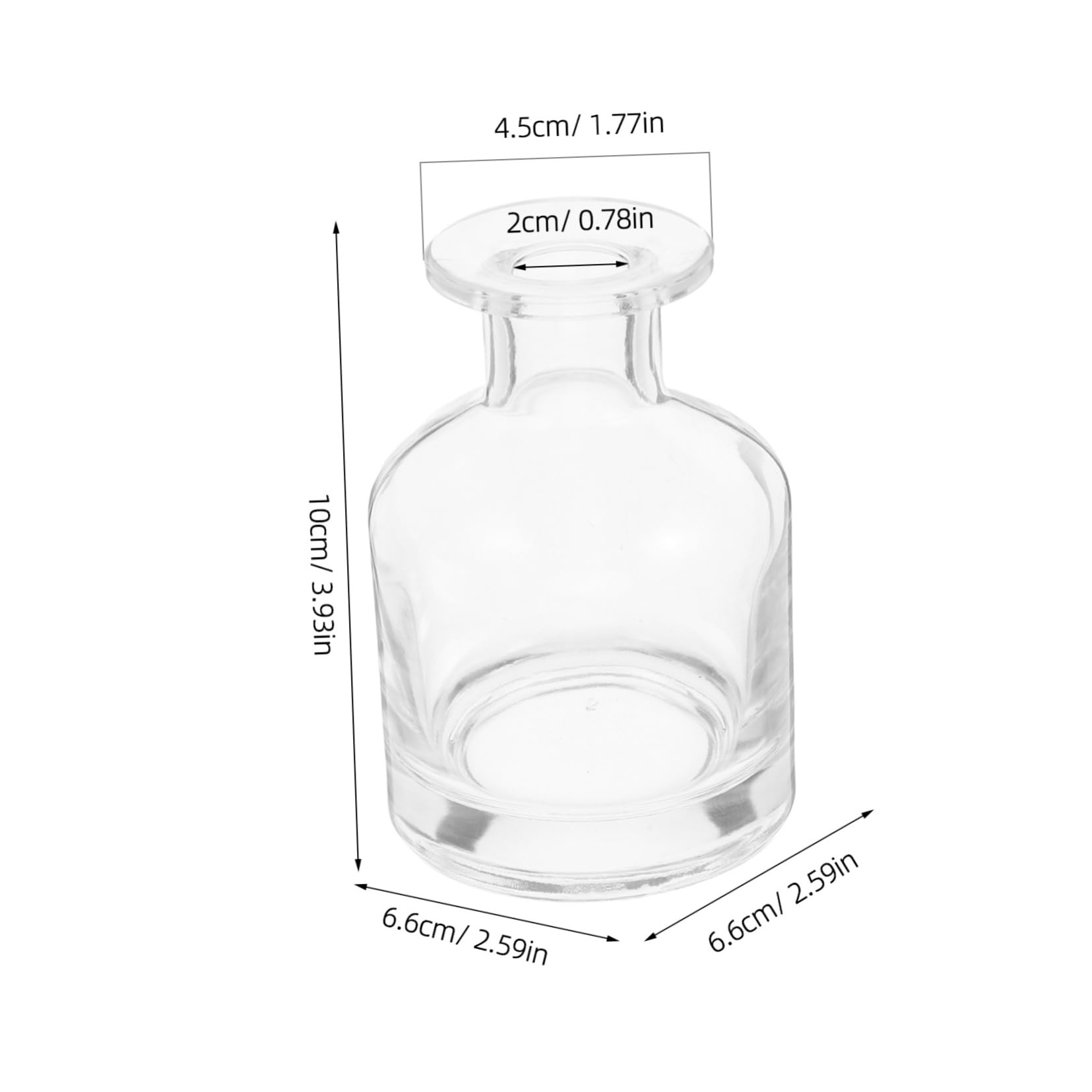 4 Pièces Bouteille Diffuseur Verre Cylindrique Rechargeable et Portable pour Huiles Essentielles Flacon Vide Élégant pour Diffuseur à Maison et Voiture Lot