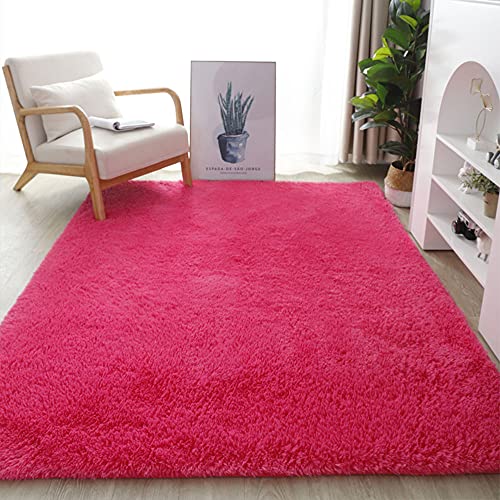 Alfombra mullida de pelo largo para sala de estar y dormitorio, alfombra larga suave y mullida para niños y niñas, alfombra moderna para dormitorio, cuarto de bebé, suelo, cómoda decoración del hogar,
