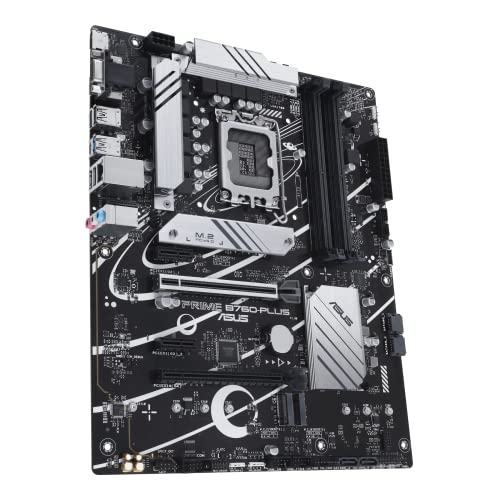 Image of ASUS Prime B760-PLUS Intel B760(13th and 12th Gen) LGA1700 ATX Motherboard PCIe 5.0,DDR5,3X PCIe 4.0 M.2 Slots,2.5Gb LAN, DP,HDMI,USB 3.2 Gen 2x2 Type-C,Front USB 3.2 Gen 1 Type-C,Thunderbolt (USB4)