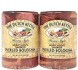 2 Pack of Dutch Kettle Pickled Meats (12oz, Red Hot Smoked Pickled Bologna)