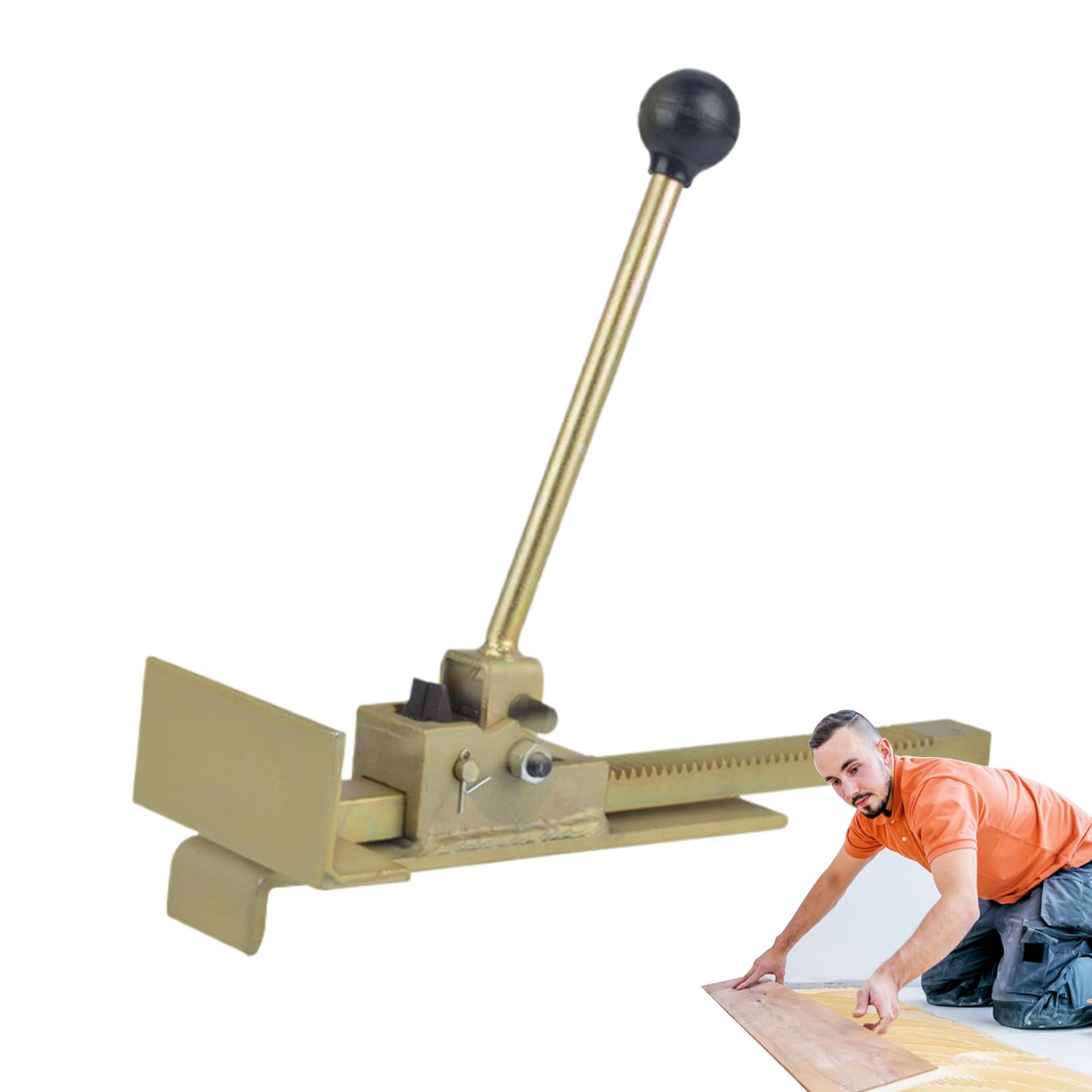 Gato de colocación para parquet, herramientas de colocación de suelos, clavadora ajustable de acero fundido resistente, para instalación, reparación, colocación y alineación de tablas