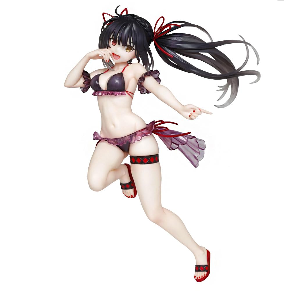 Zhongkaihua Date A Live Anime Figure Kurumi Tokisaki Series Action Figure Statue Model Kurumi Tokisaki 20cm Swimsuit Ver. PVC Figurine Collectible Desktop Ornaments