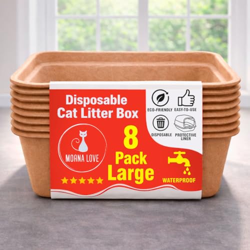 Moana Love Disposable Litter Box - Eco-Friendly Kitty Litter Box | Caja de Arena para Gatos Biodegradable | Arenero para Gatos | Cat Liter