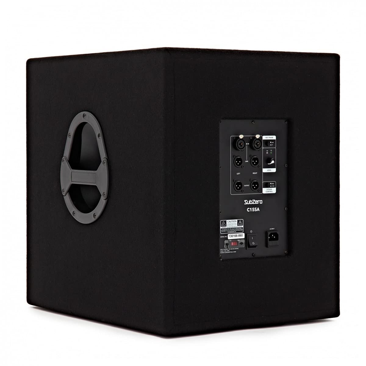 SUBZERO 15-Zoll-Aktiv-PA-Subwoofer C15SA - Klasse D 1400W Max Leistung