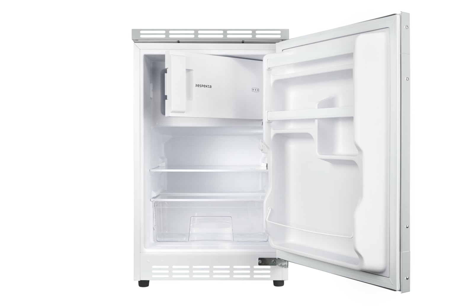 respekta Unterbaukühlschrank/in weiß / 81,5 x 49,5 cm / 82 L Nutzinhalt/Wechselbarer Türanschlag/Verstellbare Füße/automatisches Abtauverfahren im Kühlteil / UKS110-11