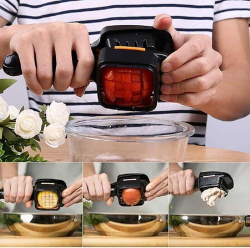 Cortador Compacto de Legumes Verduras e Frutas Fatiador Multiuso 5 em 1, Multi Fatiador