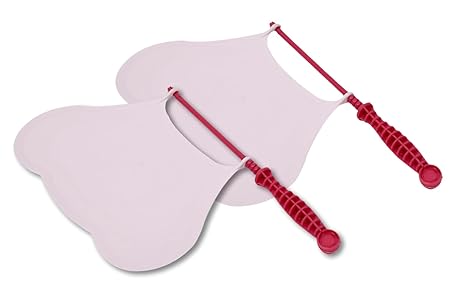 Lightweight Hand Fan Rahul Hath Pankha, Beejna for Natural Cooling Air Home Decor, Energy Saving, Travel Useful, Pack of 2, Pink Color