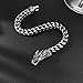 NewHuajiava Dragon Head Bracelet Men's Stainless Steel Braided Chain Bracelet Fashion Accessories Daily Wear