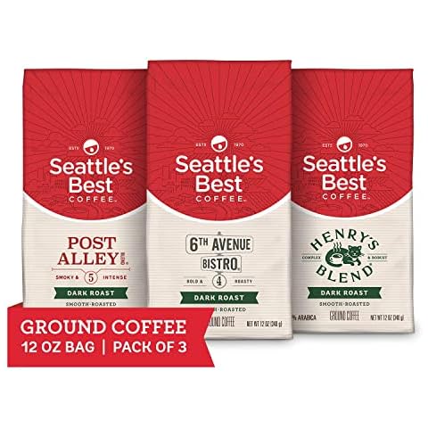 Seattle's Best Coffee Dark Roast Ground Coffee Variety Pack | 12 Ounce Bags (Pack of 3) Cover