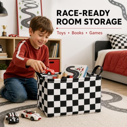 Image of MAIZMZ Rectangular Storage Basket Collapsible Organizer Bin Waterproof Toy Box for Organizing Home /Dorm /Kitchen /Pet /Office /Closet /Shelf /Gift Baskets