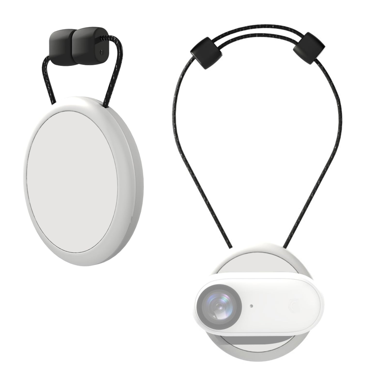 Support Magnétique Tour De Cou Pour Caméra Insta360 GO Ultra – Lanière à Dégagement Rapide – Noir – Design Compact 5,7x5,6x7,2 Cm