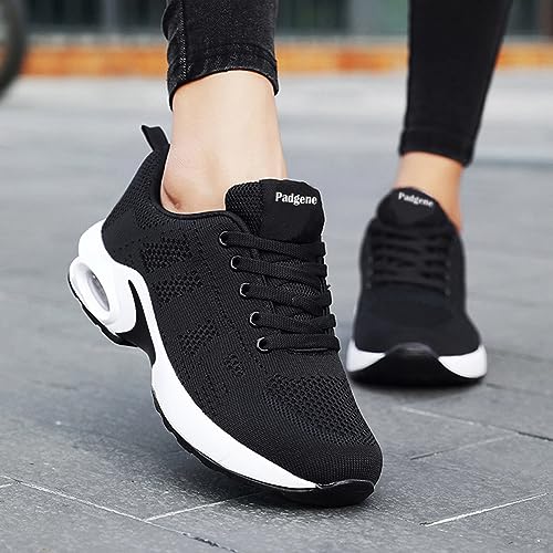 Image of Padgene Womens Sneakers Air Cushion Running Shoes Lightweight Tennis Walking Shoes Mesh Breathable Gym Work Fashion Sneakers Athletic Comfortable Casual
