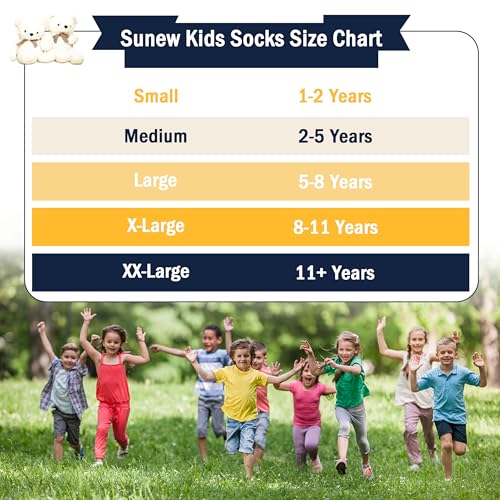 Sunew Baby and Toddler Socks, Boys Girls Cushioned Athletic Ankle/Low Cut Socks 6-Pair2