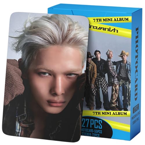 127 PCS Album THE SIN : Vanish Photocards 55 PCS Lomo Cards Set 72 PCS Stickers Postcard Gift Merchandise for Boys and Girls (B)
