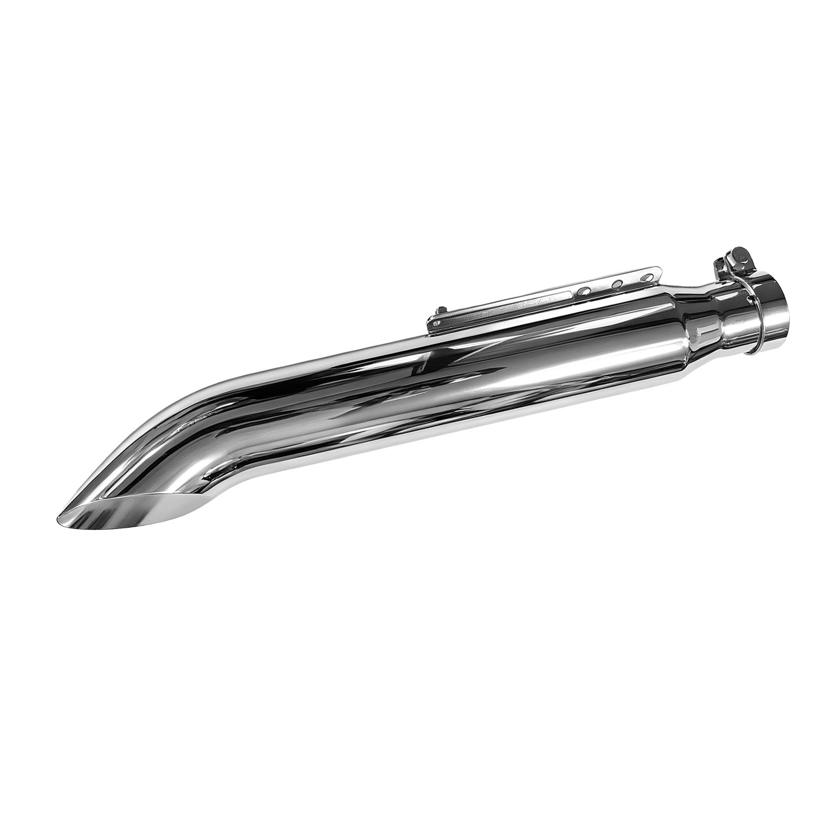 Fydun Tłumik Rury Wydechowej Motocykla, Niskoprofilowy, ze Stali (SILVER)