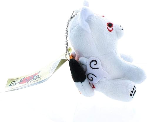 Miniatura 2 de Multiverse Studio Okamiden - Llavero de peluche Chibiterasu de 4 pulgadas, Multicolor -