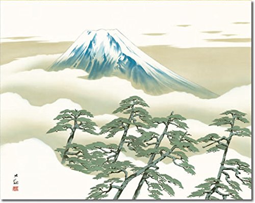 Amazon.co.jp: 掛け軸-【巨匠横山大観生誕150周年特別企画】松に富士