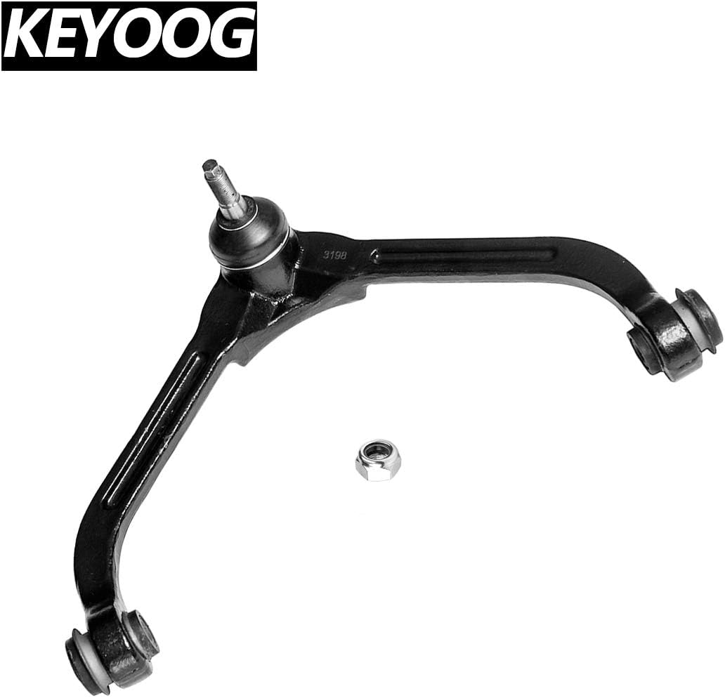 KEYOOG 2Pcs K3198 Front Upper Control Arm and Ball Joint Assembly Fit for 2002 2003 2004 2005 2006 2007 Je-ep Liberty Passenger & Driver Side Professional Suspension