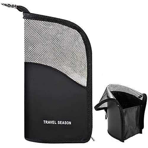 YAXIDAEVER Estuche de Brochas de Maquillaje,Bolsa de Almacenamiento para Lápices de Cejas,Bolsa Multiusos para Cepillo de Maquillaje para Mujeres y niñas (Negro) Cover
