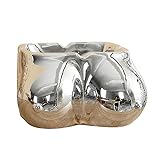 面白いおっぱい灰皿 セクシーな女性のおっぱい灰皿、屋内屋外用セラミック灰皿、パティオホームオフィス装飾用のボディアートクール灰皿、ヴィンテージ灰皿、サイズ:7x10x11cm/2.75x3.93x4.33インチ(シルバー)